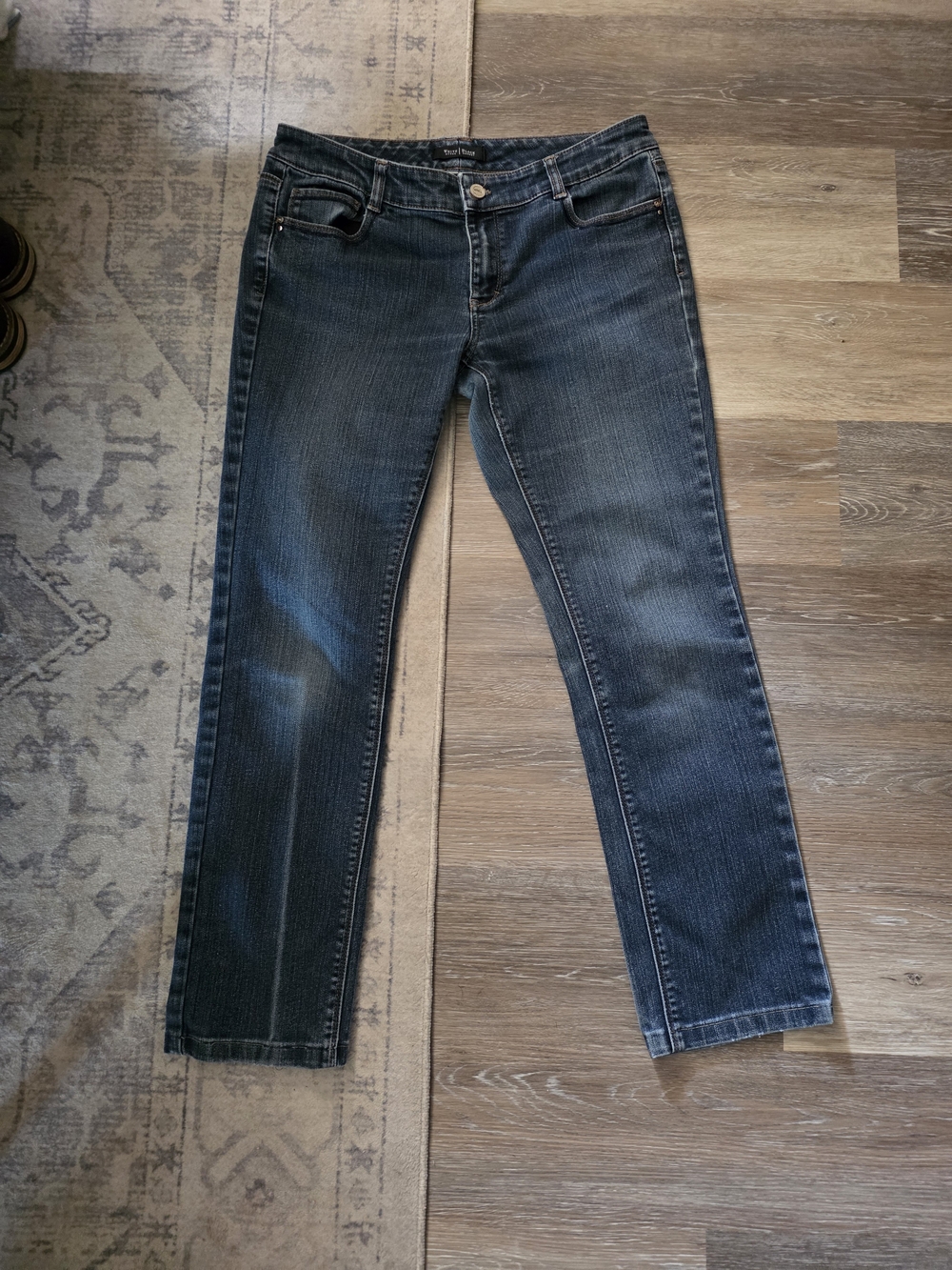 White House Black Market Women's Dark Blue Straight Leg Jeans